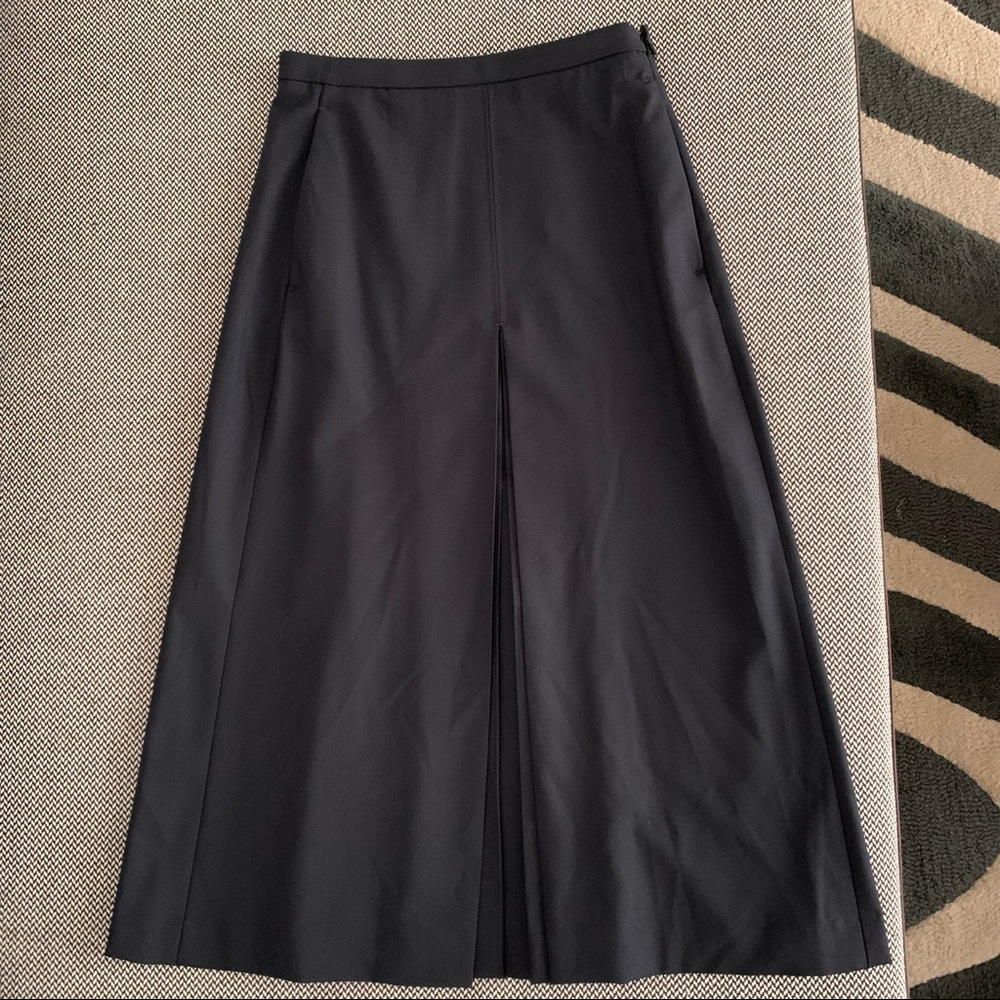 NWOT COS Pleated Wool Blend Midi Skirt - Blue